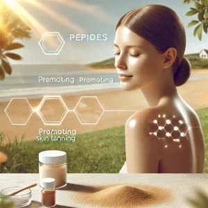 Tag Words: peptides, skin tanning, pigmentation, melanin, Melanotan, tanning peptides, melanogenesis, natural tan, safer tanning, cosmetic peptides, UV protection, melanin distribution, skin health, even pigmentation, tanning alternative, photosensitivity, aesthetic enhancement, sun protection, peptide therapy, radiant skin, skin tone, skin care innovation, MC1R activation, hormone analogs, dermatology peptides, non-invasive tanning, anti-aging, advanced peptides, metabolic pathways, glowing skin, peptide benefits.