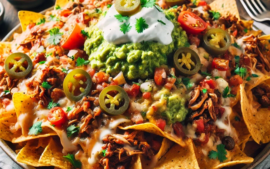 Loaded Nachos with Meat and Cheese Recipe