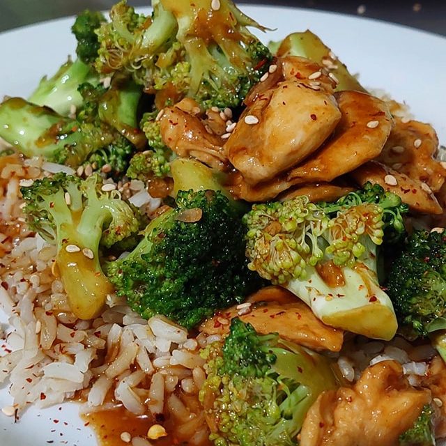 Spicy Peanut Chicken with Broccoli & Black Bean Sauce