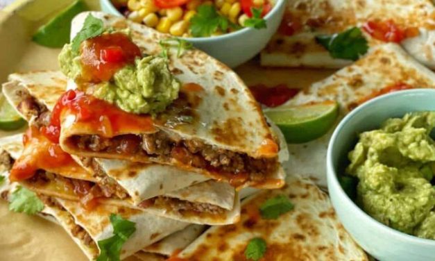 Beef & Chicken Cheesy Quesadillas Recipe