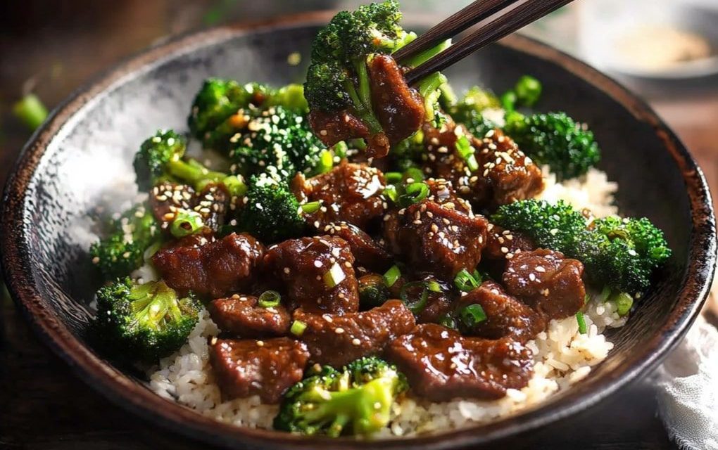 Beef and Broccoli & Sticky Rice