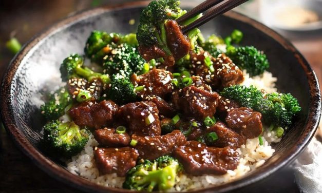Beef and Broccoli & Sticky Rice