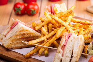 Tag Words: turkey bacon chicken club, club sandwich, triple meat sandwich, crispy fries, homemade French fries, classic club, comfort food, toasted sandwich, deli-style sandwich, grilled chicken, rotisserie chicken, bacon sandwich, hearty sandwich recipe, oven fries, easy sandwich and fries, healthy club sandwich, protein sandwich, satisfying lunch, crispy potato wedges, stacked sandwich, sandwich with fries, roasted turkey, homemade fries, sandwich meal, crispy bacon, sandwich platter, lunch special, gourmet sandwich, club with cheese