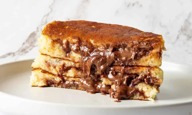 Nutella Stuffed Whole Grain Pancakes