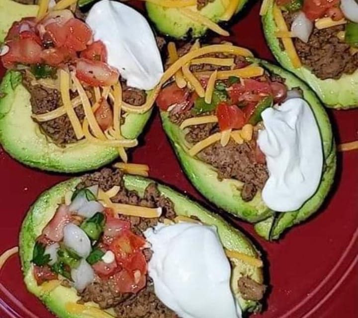 Ground Beef Stuffed Avocados