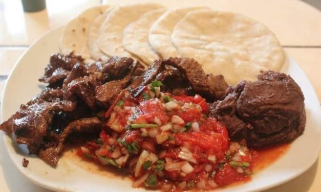 Grilled Steak with Black Beans & Corn Tortillas Recipe