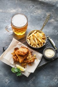 fish and chips, Chef Ed recipe, British pub food, crispy fish, beer batter, homemade chips, cod fillet, authentic fish and chips, comfort food, post workout meal, malt vinegar, potato fries, twice fried chips, traditional English food, gourmet fried fish, healthy fried recipe, fish recipe for athletes, quick dinner idea, protein rich fish, chef Ed kitchen, omega-3 fish, lean protein, golden fried cod, tartar sauce side, seafood meal, crunchy fish, home cooking, fitness comfort food, athletic recovery food, fried fish dish, crispy comfort meal