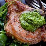 Keywords: pesto recipe, Chef Ed pesto, basil pesto, classic pesto sauce, meat pesto pairings, vegetarian pesto meals, homemade pesto, pesto for chicken, pesto pasta, pesto with steak, easy pesto recipe, olive oil sauce, nut-free pesto option, garlic basil pesto, summer sauce, Italian sauce, healthy pesto ideas, pesto for roasted veggies, pesto on fish, pesto with portobello, caprese with pesto, pesto grilled salmon, fresh herb sauce, pesto aioli, how to make pesto, vegetarian Italian food, pesto pasta primavera, pesto pizza sauce, basil garlic olive oil sauce