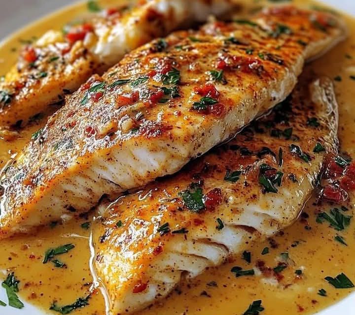 Fish Fillet in Beurre Blanc Herb Sauce Recipe