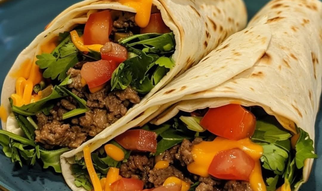 Beef & Cheese Tortilla Wrap Recipe