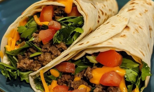Beef & Cheese Tortilla Wrap Recipe