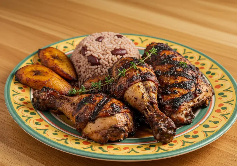 **Tag Words:** Jamaican jerk chicken, Chef Ed, Caribbean recipe, spicy chicken, grilled jerk chicken, authentic jerk seasoning, island flavors, smoky chicken, jerk marinade, Caribbean cuisine, tropical spices, chicken thighs, BBQ chicken, spicy grilled chicken, Jamaican food, traditional jerk, scotch bonnet pepper, Caribbean BBQ, flavorful chicken, jerk spice rub, Jamaican grill, hot pepper chicken, island jerk flavor, spicy marinade, grilled chicken recipe, outdoor grilling, cultural cuisine, Jamaican cooking, chef-inspired chicken, Caribbean heat, exotic spices