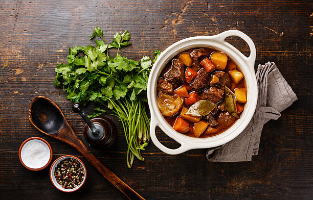 beef bourguignon recipe, classic French beef stew, Chef Ed beef recipes, wine braised beef, boeuf bourguignon, winter comfort food, Dutch oven recipes, hearty beef stew, slow-cooked beef