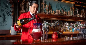 Mixologist Ed’s bold and fruity sangria blends red wine, citrus, brandy, and bubbly perfection. Keywords: sangria recipe, red sangria, Mixologist Ed, wine cocktail, Spanish sangria, fruit punch, party drink, citrus cocktail, wine and fruit, summer drink, refreshing sangria, classic sangria, sangria with brandy, easy sangria recipe, wine punch, sangria for parties, cocktail recipe, sangria pitcher, holiday drink, sangria with berries, chilled wine cocktail, sangria with soda, sangria with triple sec, homemade sangria, sangria ingredients, festive drink, sangria mixer, sangria bar, sangria with apples, wine-based drink.