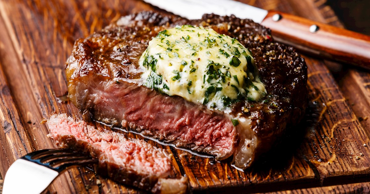 Grilled Omaha Steak w/ Herbed Butter recipe