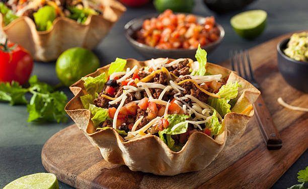 Fried Tortilla Bowl Salad recipe